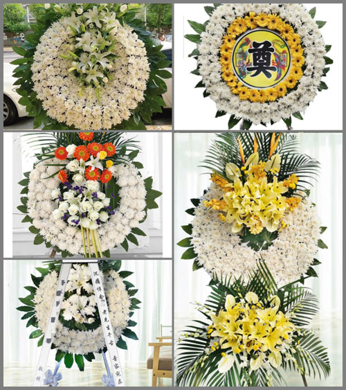 安徽六安市舒城县山七镇大河沿村花圈速递